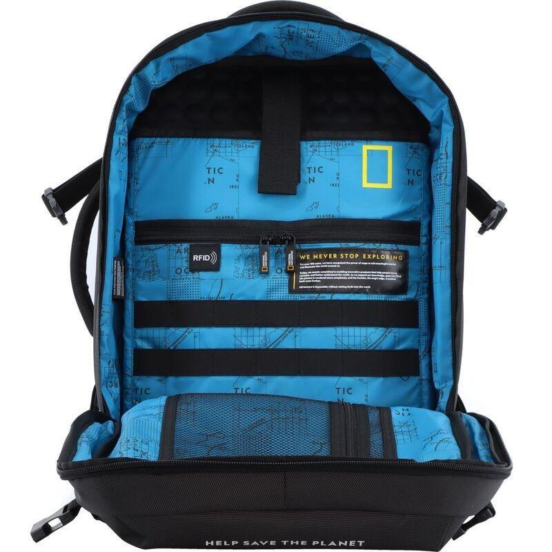 National Geographic Ocean Rpet 3 Way 42Cm Small Backpack Black 23.4 Ltrs, , large image number 2