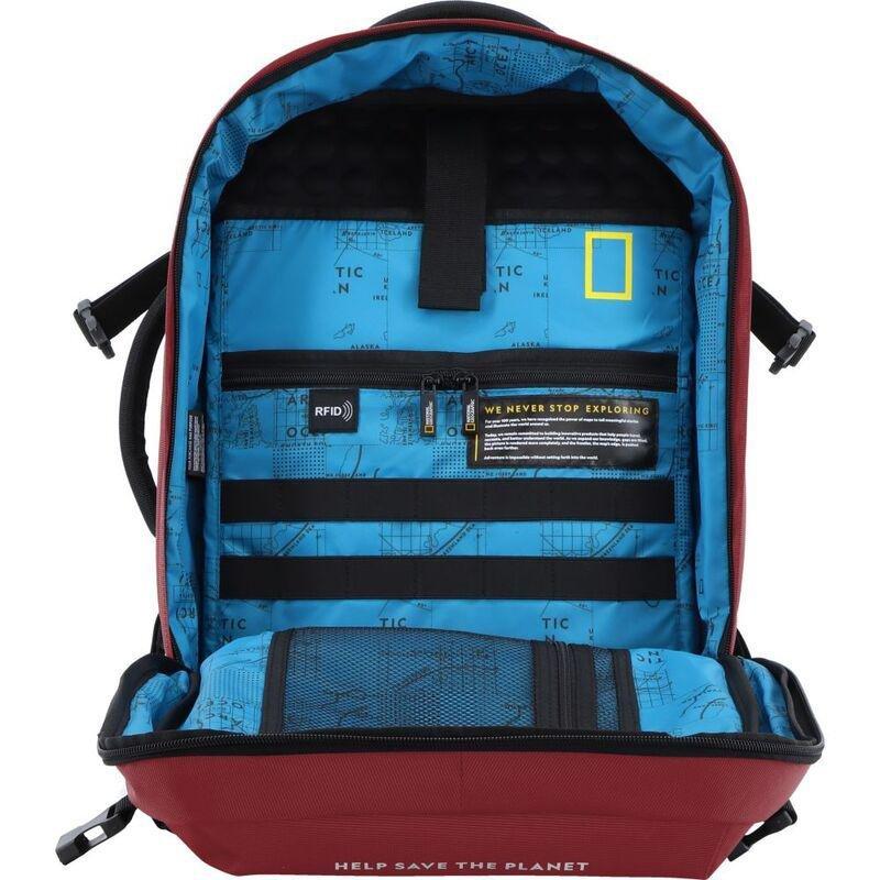 National Geographic Ocean Rpet 3 Way 42Cm Small Backpack Red 23.4 Ltrs, , large image number 2