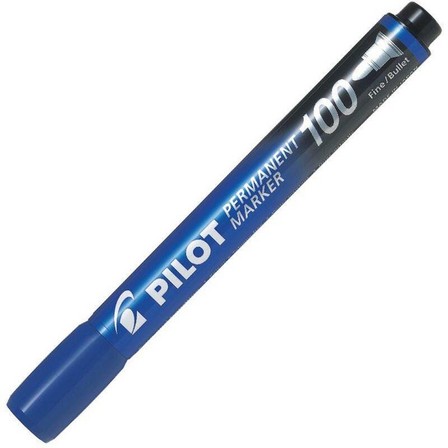 PILOT - Pilot Permanent Marker 100 Fine Bullet Tip Marker - Blue