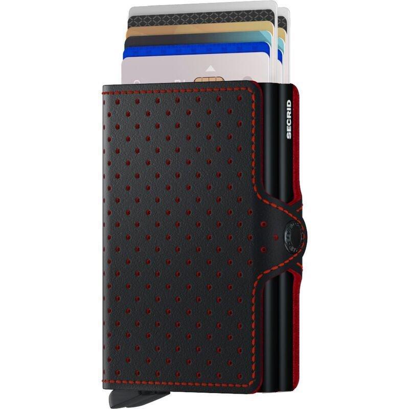 Secrid Twinwallet - Perforated Leather - Black/Red, , large image number 1
