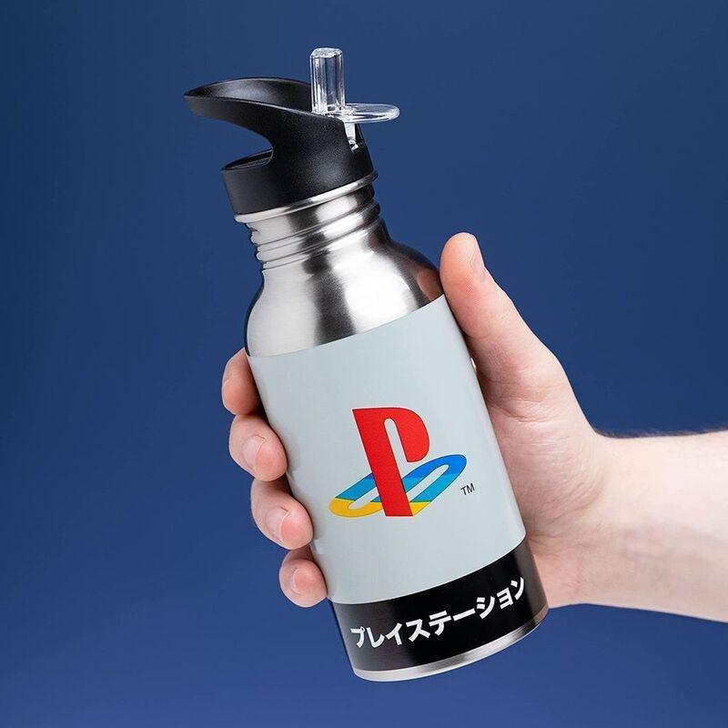 Paladone Playstation Heritage Metal Water Bottle with  Straw, , large image number 1