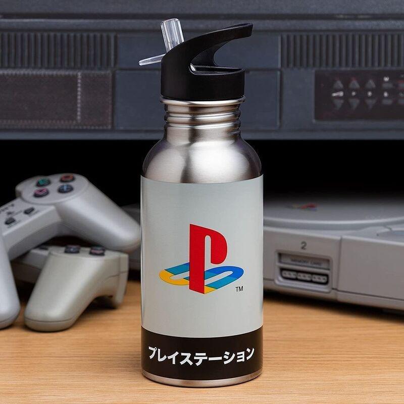 Paladone Playstation Heritage Metal Water Bottle with  Straw, , large image number 2