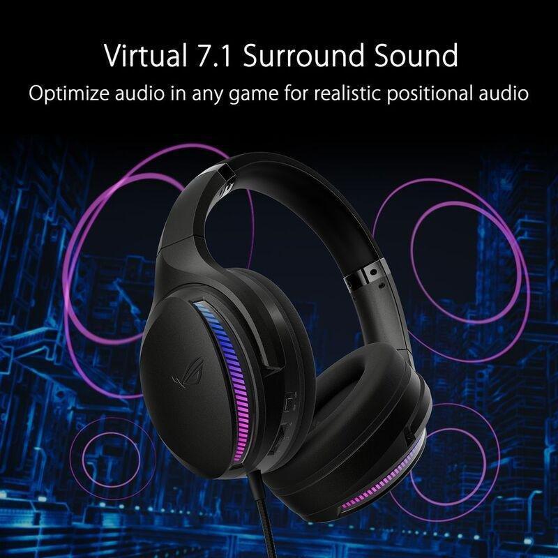 ASUS ROG Fusion II 300 RGB Gaming Headset - Black, , large image number 2