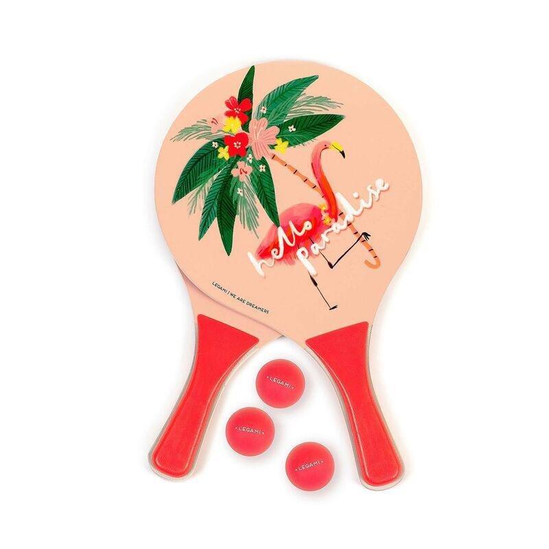Legami Beach Rackets & Balls - Flamingo, , large image number 0
