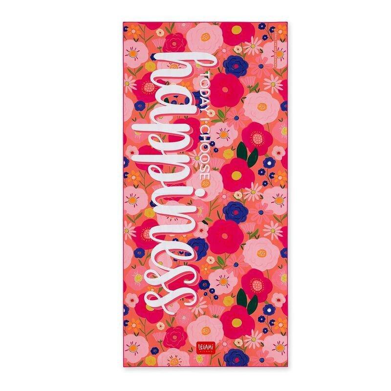 Legami Beach Towel - Flowers (85 x 180 cm), , large image number 0