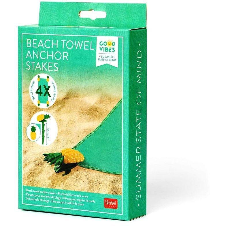Legami Beach Towel Anchor Stakes - Pineapple (Pack of 4), , large image number 3