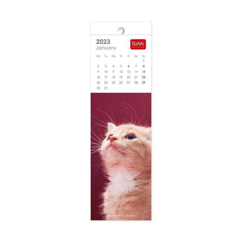 Legami Bookmark Calendar 2023 (5.5 x 18 cm) - Kittens, , large image number 1