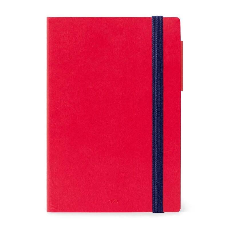 Legami Medium Weekly Diary with Notebook 12 Month 2023 (12 x 18 cm) - Red, , large image number 0