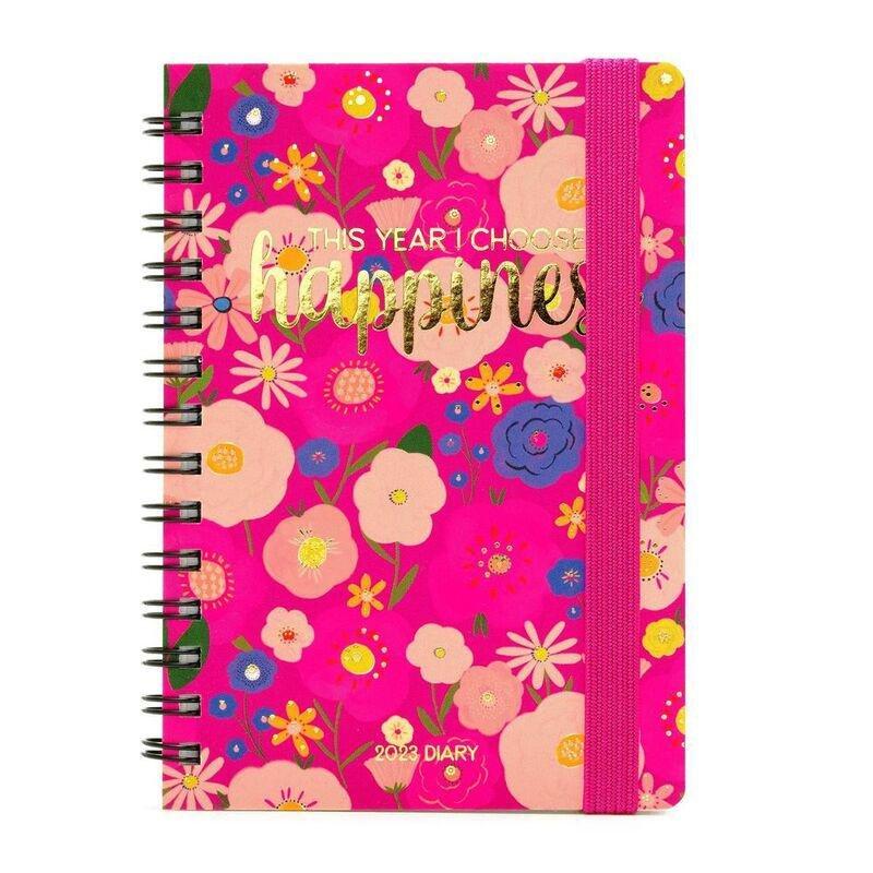 Legami Small Weekly Spiral Bound Diary 12 Month 2023 (9.5 x 13 cm) - Flowers, , large image number 0