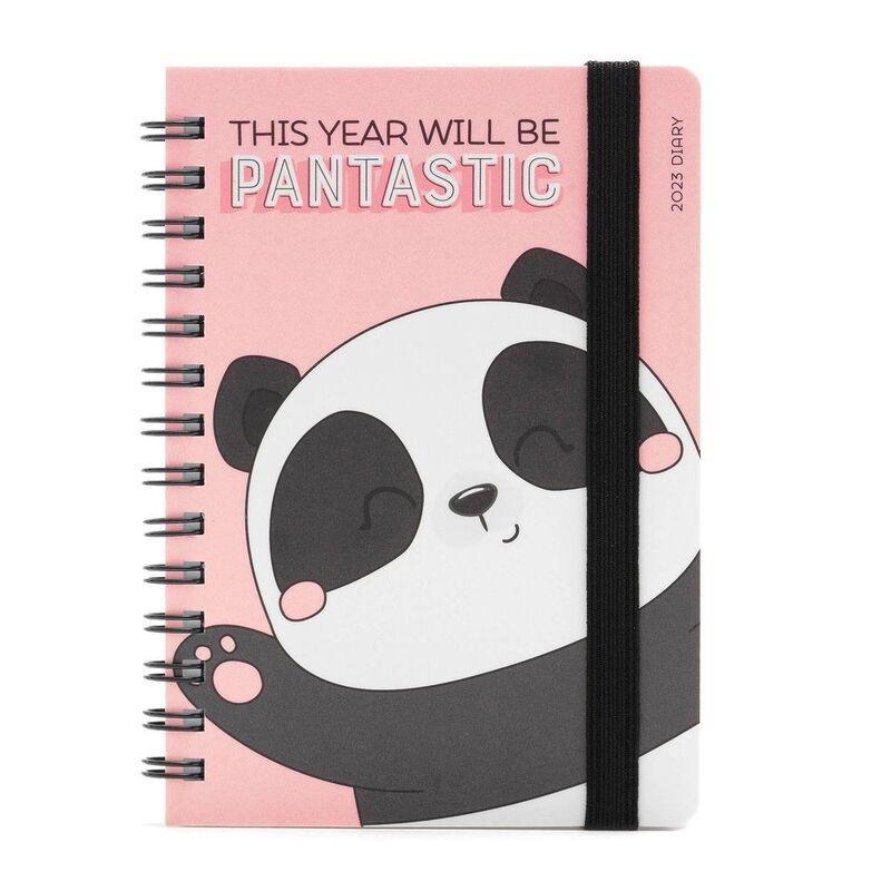 Legami Small Weekly Spiral Bound Diary 12 Month 2023 (9.5 x 13 cm) - Panda, , large image number 0