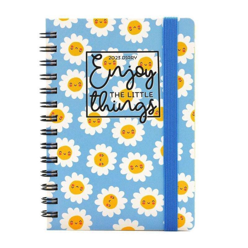Legami Small Weekly Spiral Bound Diary 12 Month 2023 (9.5 x 13 cm) - Daisy, , large image number 0