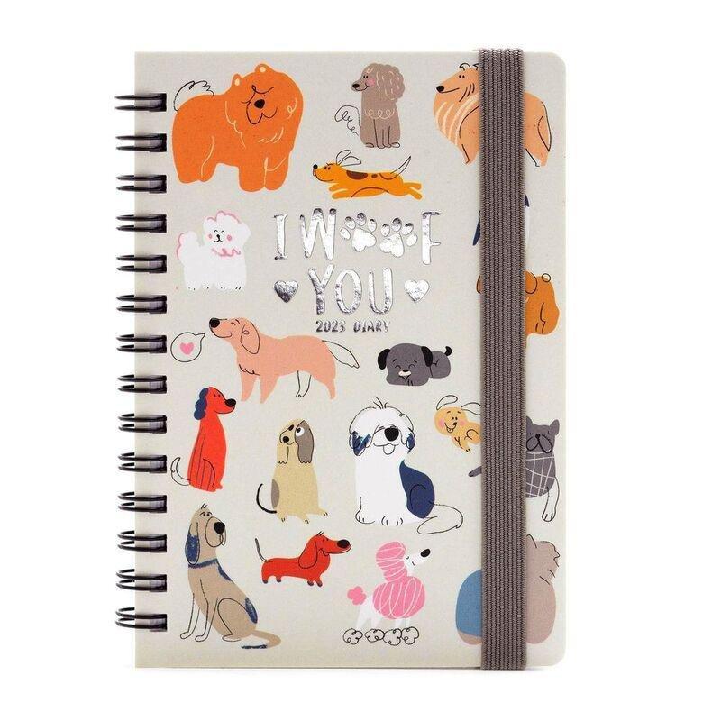 Legami Small Weekly Spiral Bound Diary 12 Month 2023 (9.5 x 13 cm) - Dogs, , large image number 0