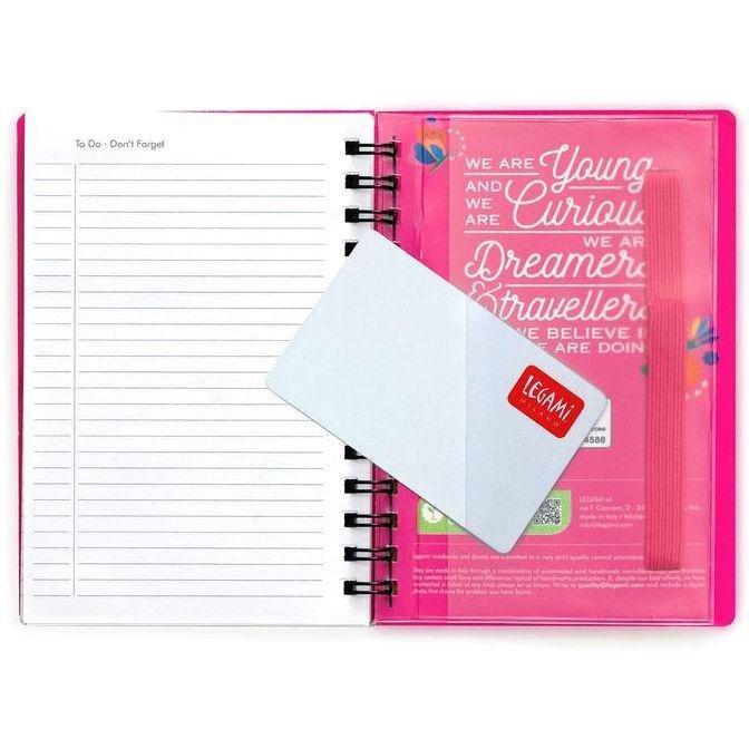 Legami Small Weekly Spiral Bound Diary 12 Month 2023 (9.5 x 13 cm) - Butterfly, , large image number 1
