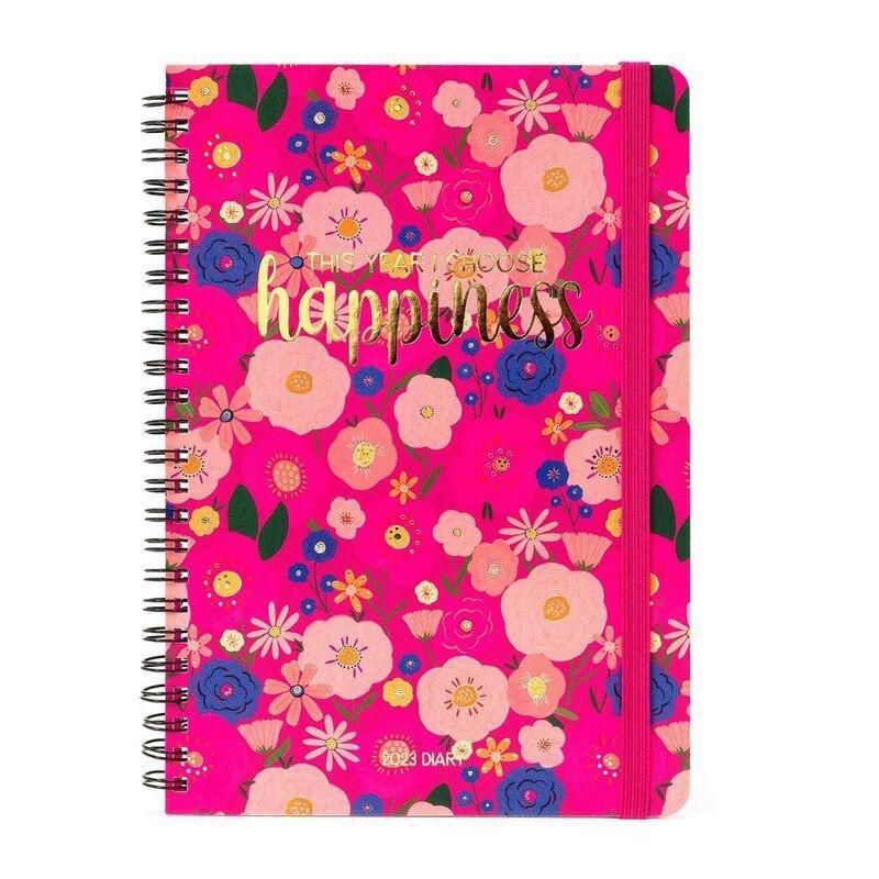 Legami Large Weekly Spiral Bound Diary 12 Month 2023 (15 x 21 cm) - Flowers, , large image number 0