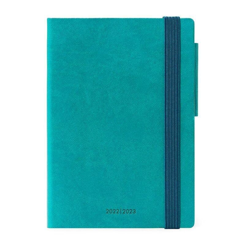 Legami Small Daily Diary 16 Month 2022/2023 (9.5 x 13 cm) - Petrol Blue, , large image number 0