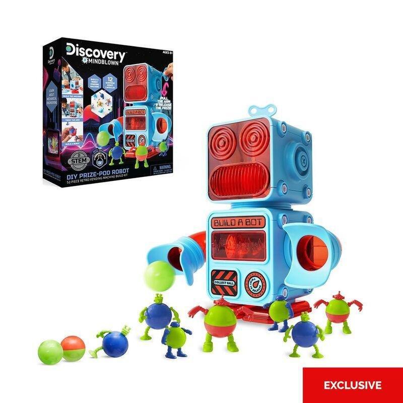 Discovery Mindblown DIY Prize-Pod 52-Piece Retro Vending Machine Build Kit, , medium