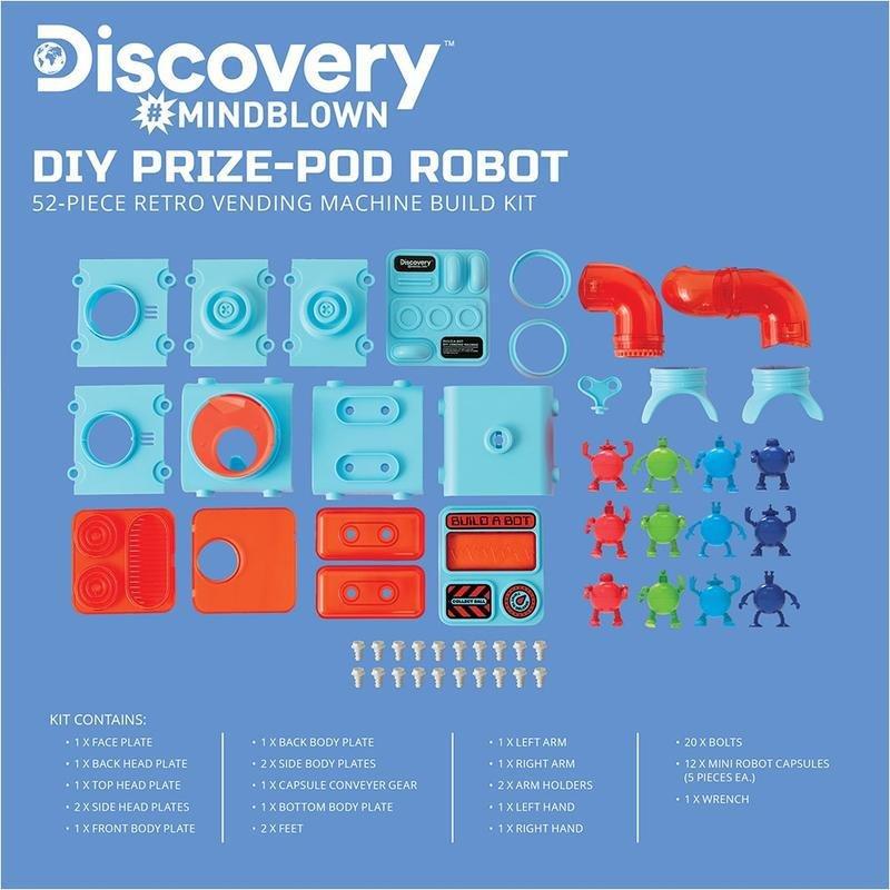 Discovery Mindblown DIY Prize-Pod 52-Piece Retro Vending Machine Build Kit, , large image number 4