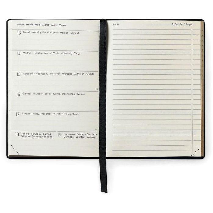 Legami Small Weekly Diary with Notebook 18 Month 2022/2023 (9.5 x 13 cm) - Black, , large image number 1