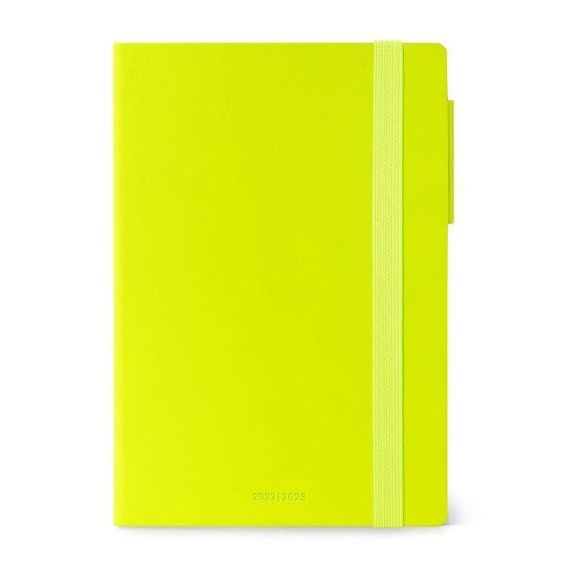 Legami Medium Weekly Diary with Notebook 18 Month 2022/2023 (12 x 18 cm) - Lime Green, , large image number 0