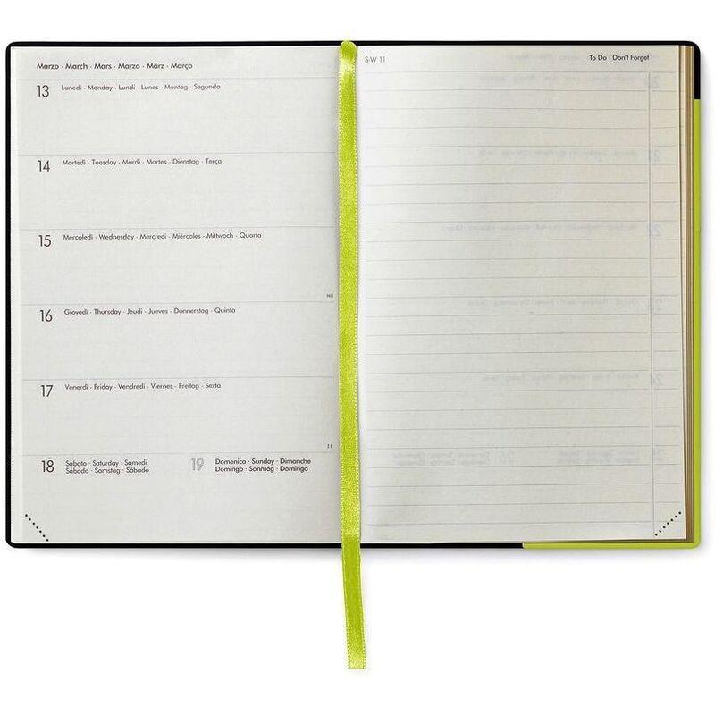 LEGAMI - Legami Medium Weekly Diary with Notebook 18 Month 2022/2023 (12 x 18 cm) - Lime Green