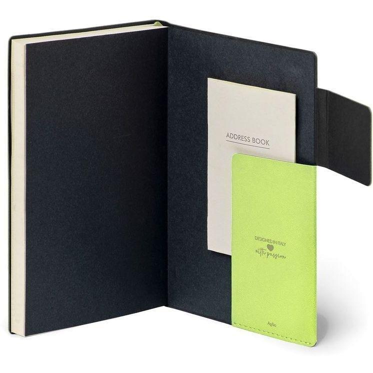 LEGAMI - Legami Medium Weekly Diary with Notebook 18 Month 2022/2023 (12 x 18 cm) - Lime Green