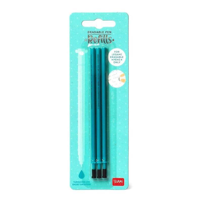 Legami Refills for Erasable Pen - Turquoise (3 Pack), , large image number 1