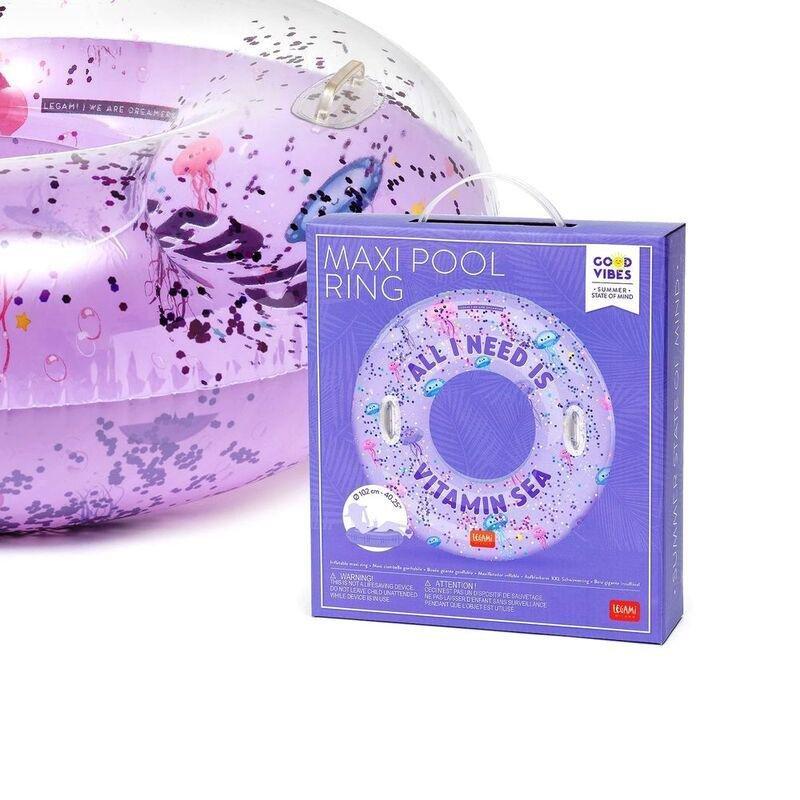 Legami Inflatable Maxi Pool Ring - Jellyfish, , large image number 1