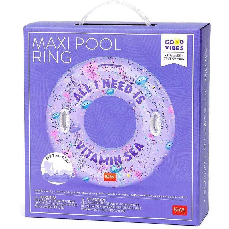 Legami Inflatable Maxi Pool Ring - Jellyfish, , large image number 3