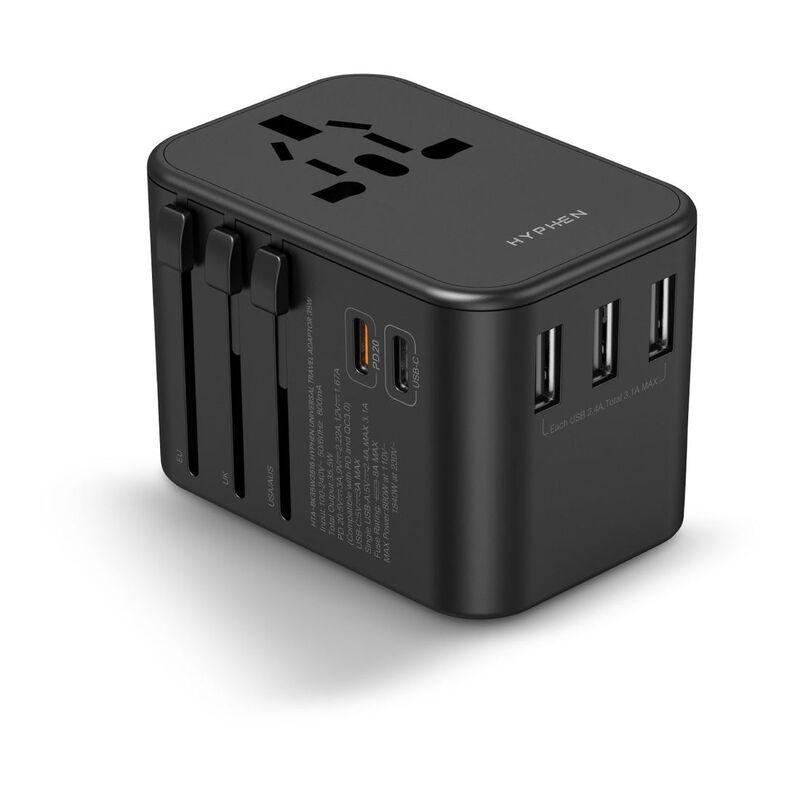 Hyphen Charge Point 35W Travel Adaptor - Black, , large image number 1
