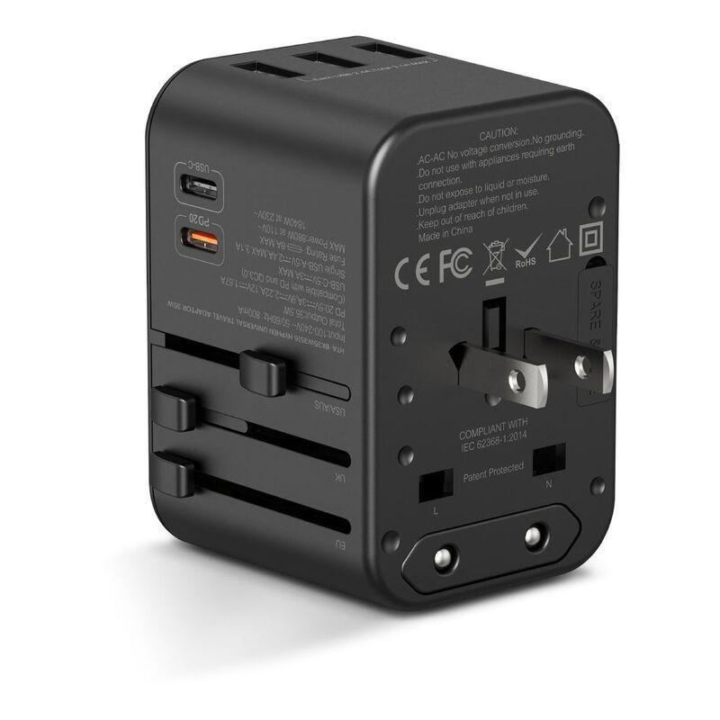 Hyphen Charge Point 35W Travel Adaptor - Black, , large image number 7