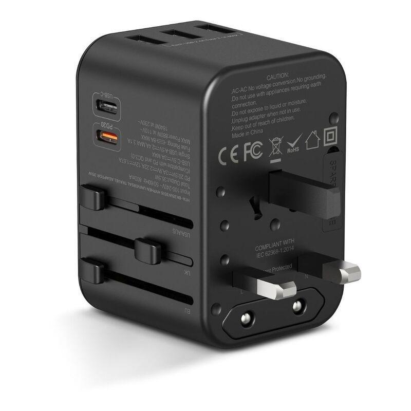 Hyphen Charge Point 35W Travel Adaptor - Black, , large image number 9