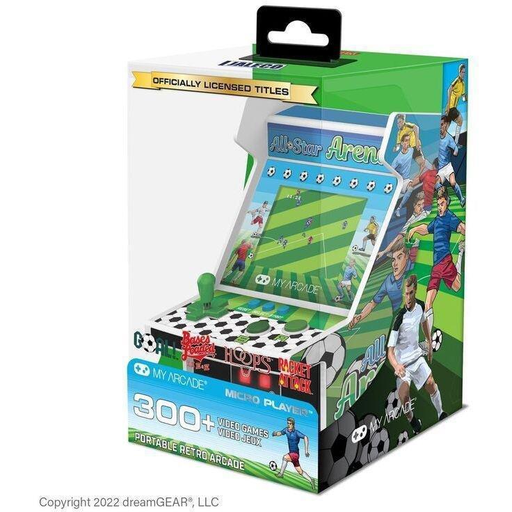 My Arcade All-Star Arena + 300 Games Micro Player - Green/White (6.75-inch), , large image number 3