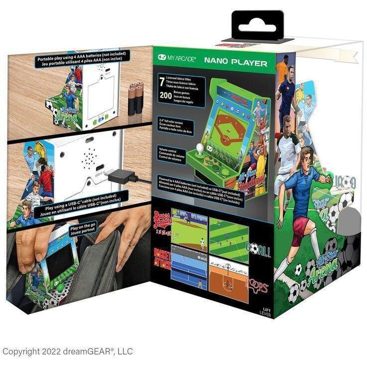 My Arcade All-Star Arena + 200 Games Nano Player - Green/White (4.5-inch), , large image number 3