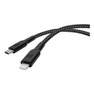 POWEROLOGY - Powerology Braided USB-C To Lightning Data & Fast Charge Cable 1.2m - Black