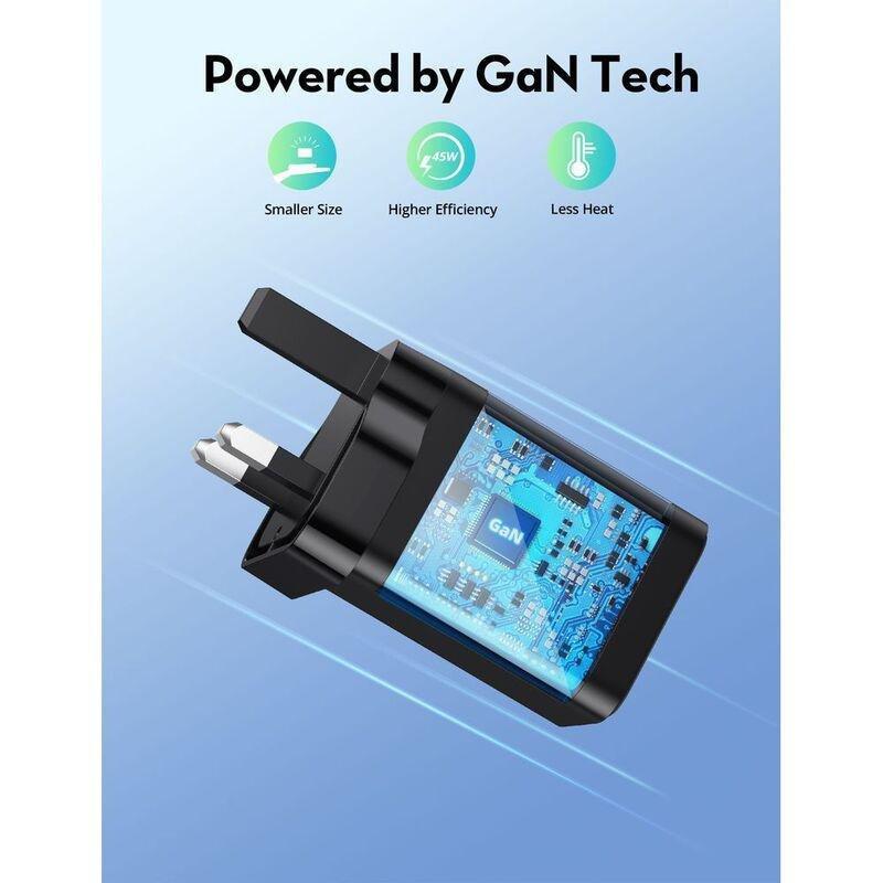 RAVPower RP-PC171 PD 45W2-Port Wall Charger - Black, , large image number 6