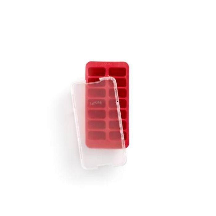 Lekue Rectangular Ice Cube Tray w/ Lid - Red, , large image number 0
