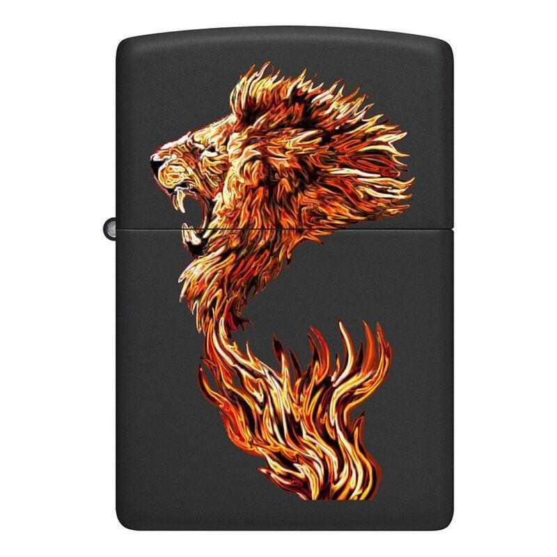 Zippo 218 Ci400225 Black Matte Fire Lion Windproof Lighter, , large image number 0