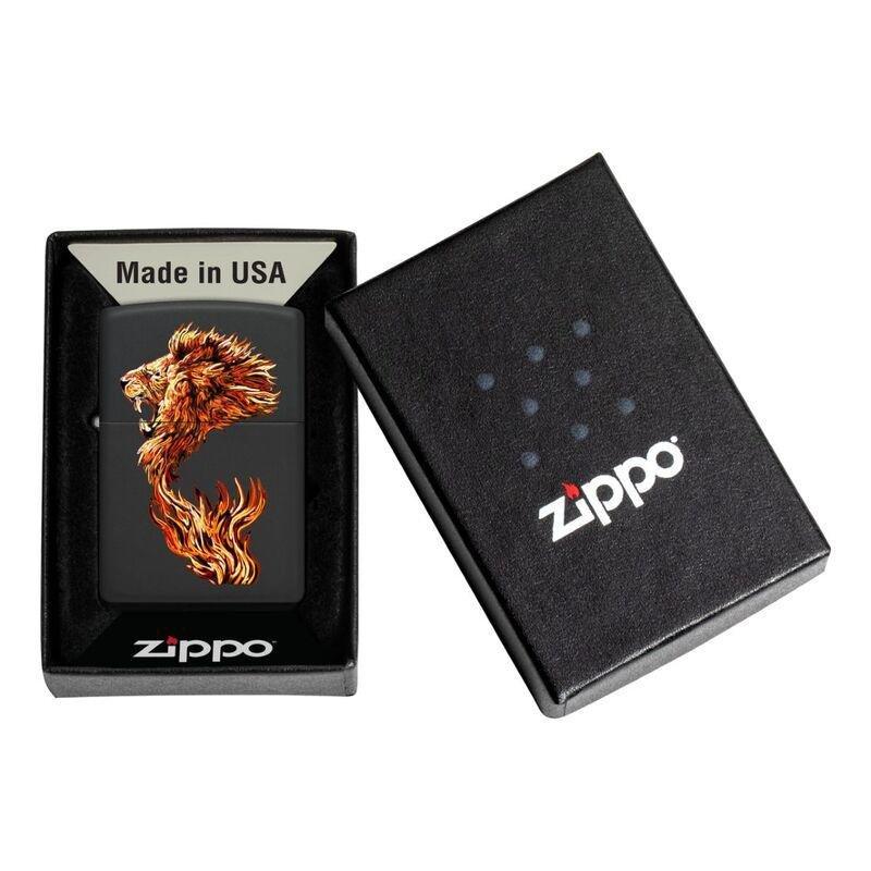 Zippo 218 Ci400225 Black Matte Fire Lion Windproof Lighter, , large image number 2