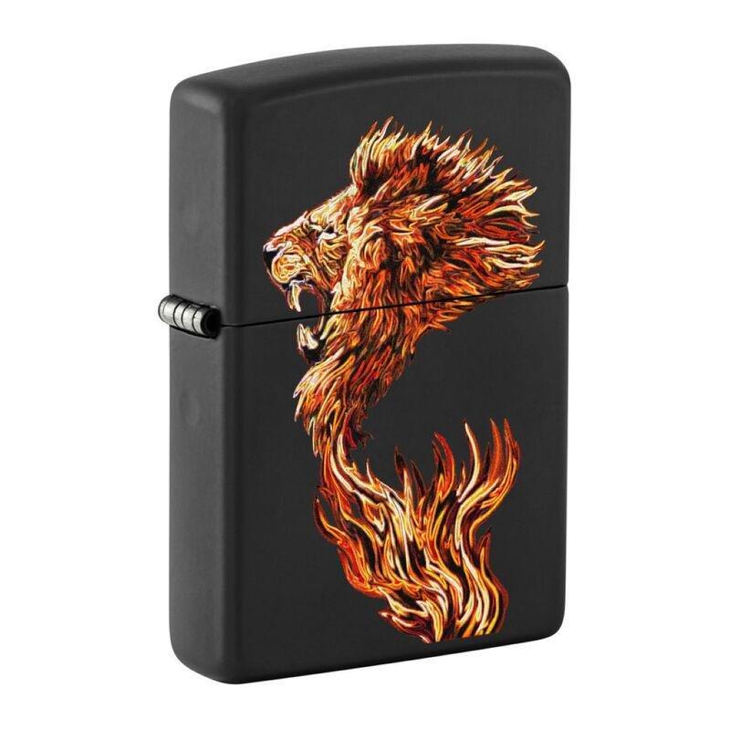 Zippo 218 Ci400225 Black Matte Fire Lion Windproof Lighter, , large image number 3