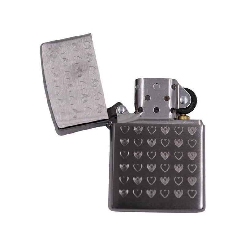 Zippo 200 AE179649 Brush Finish Chrome Muli Heart Windproof Lighter, , large image number 3