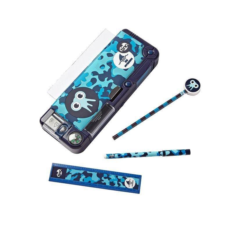 Tinc Tonkin Camo Snap Compartment Pencil Case - Blue, , large image number 2