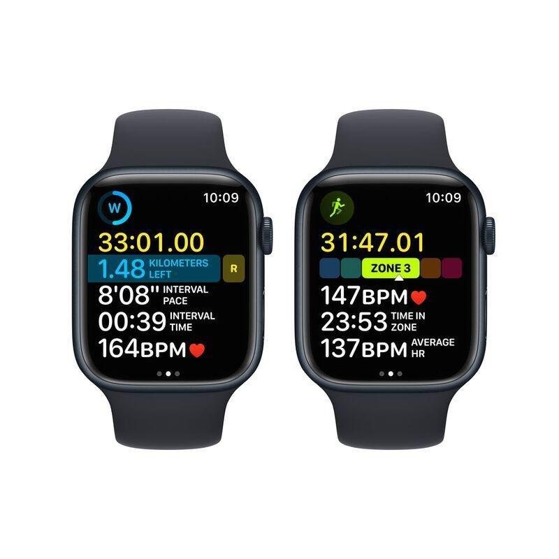 Apple Watch Series 8 GPS 45mm Midnight Aluminum Case with Midnight Sport Band, , large image number 2