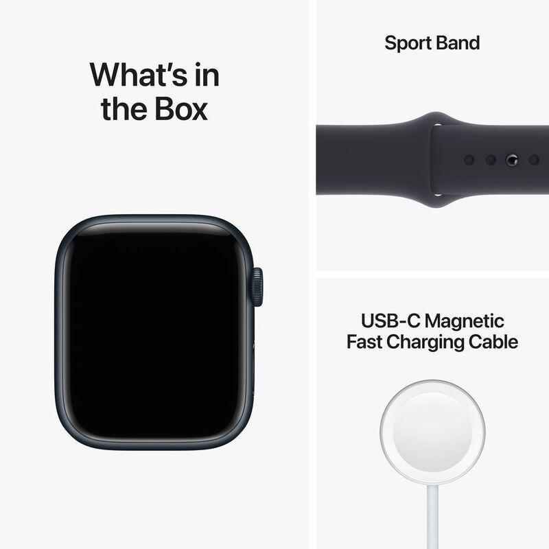 Apple Watch Series 8 GPS 45mm Midnight Aluminum Case with Midnight Sport Band, , large image number 4