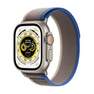 APPLE - Apple Watch Ultra GPS + Cellular 49mm Gold Titanium Case with Blue Gray Trail Loop - M/L