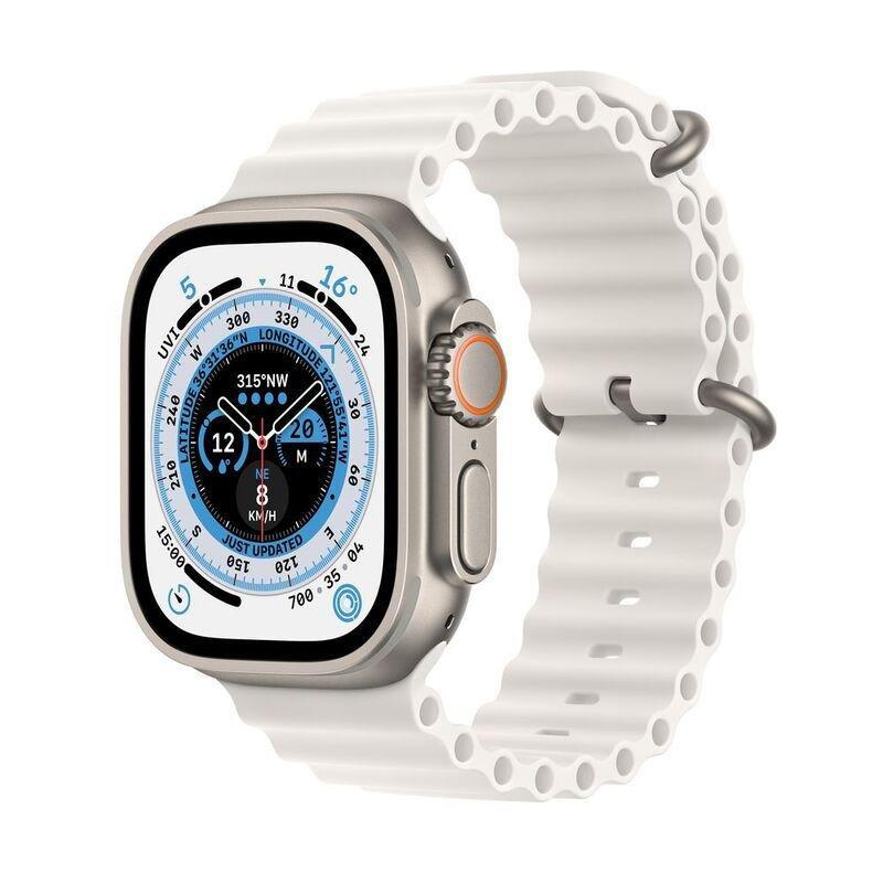 Apple Watch Ultra GPS + Cellular 49mm Gold Titanium Case with White Ocean Band, , large image number 0