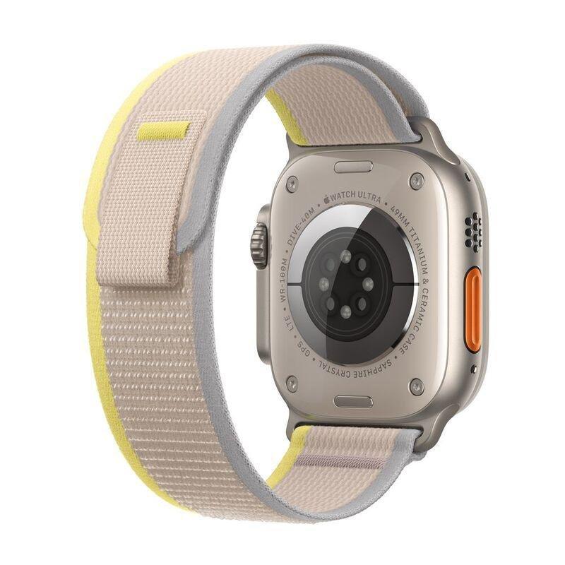 Apple Watch Ultra GPS + Cellular 49mm Gold Titanium Case with Yellow Beige Trail Loop - M/L, , large image number 0