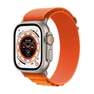 APPLE - Apple Watch Ultra GPS + Cellular 49mm Gold Titanium Case with Orange Alpine Loop - Small