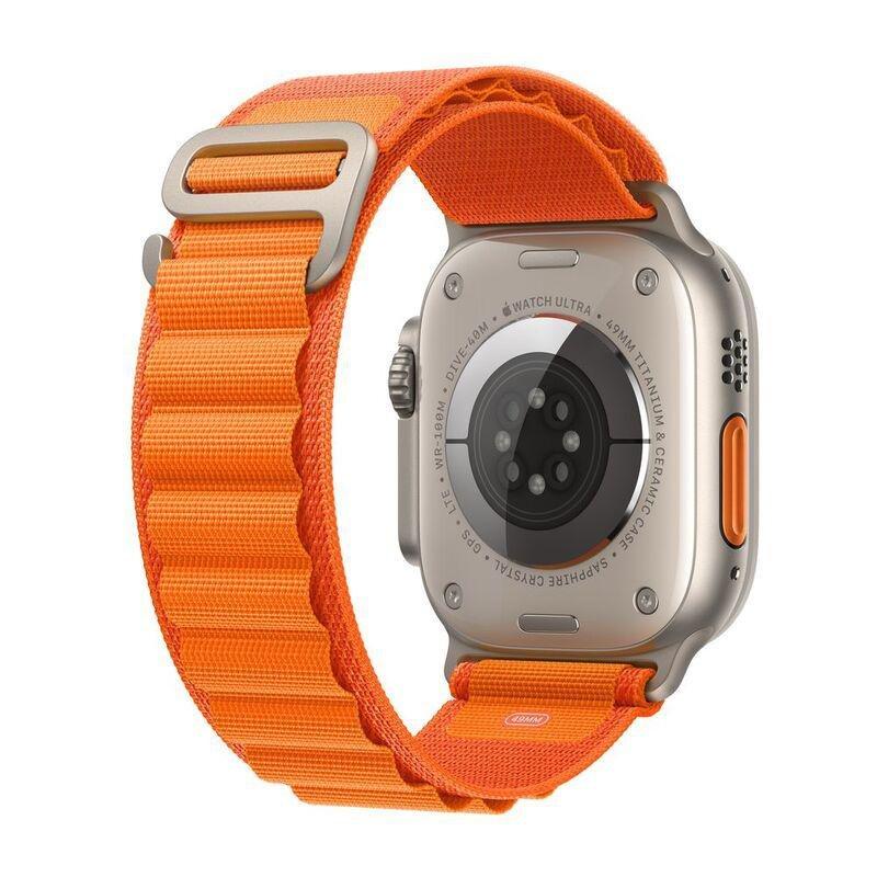 Apple Watch Ultra GPS + Cellular 49mm Gold Titanium Case with Orange Alpine Loop - Small, , large image number 3