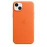 APPLE - Apple Leather Case with MagSafe for iPhone 14 Plus - Orange