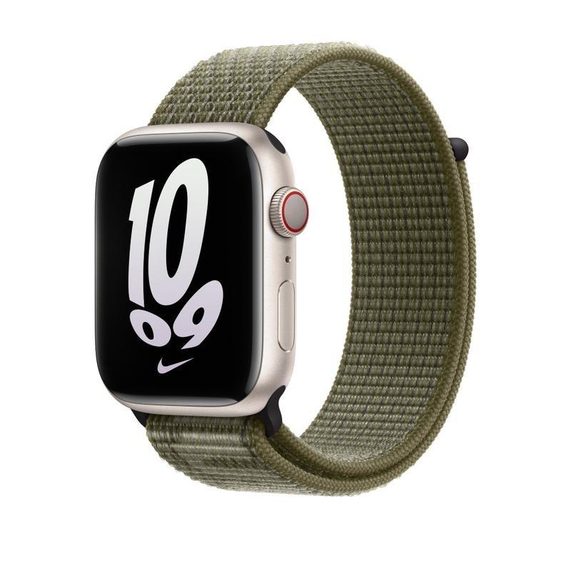 Apple 45mm Nike Sport Loop for Apple Watch - Sequoia/Pure Platinum, , large image number 0
